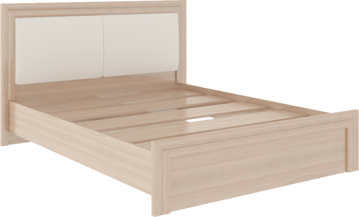 Спальная кровать Глэдис М31 (Шимо светлый/Белый текстурный) в Лангепасе - изображение 1