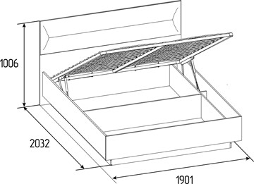 Кровать с механизмом 2-спальная Neo 306 Люкс (1800) в Лангепасе - предосмотр 4