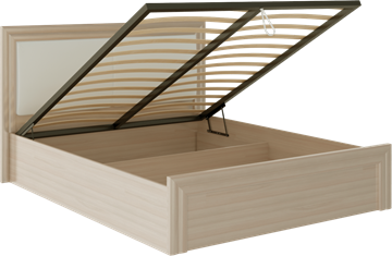 Кровать с подъемным механизмом Глэдис М32 (Шимо светлый/Белый текстурный) в Советском - предосмотр 1