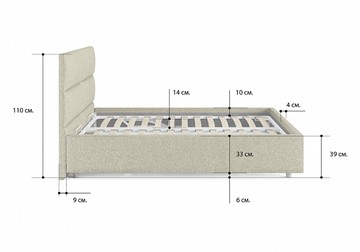 Кровать с подъемным механизмом Omega 160х200 в Лангепасе - предосмотр 2