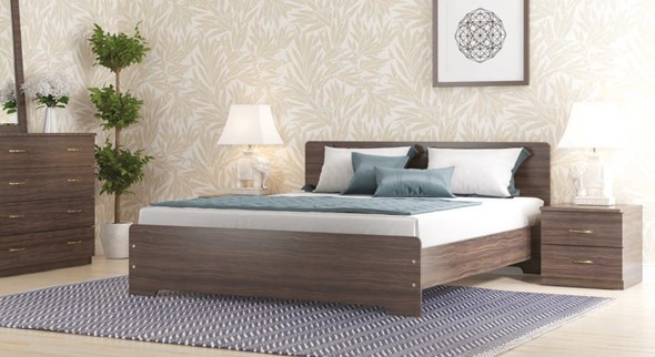 Кровать спальная Золушка, 160х200 с основанием, венге в Сургуте - изображение