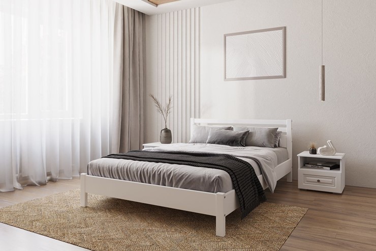 Кровать 1-спальная Милена (Белый античный) 900х200 в Нягани - изображение 1