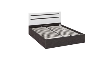 2-спальная кровать с подъемным механизмом Фьюжн ТД-260.01.04 (Белый глянец, Венге Линум) в Урае