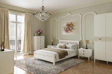 Кровать в спальню Фрида (белый античный) 180х200 в Лангепасе - предосмотр 2