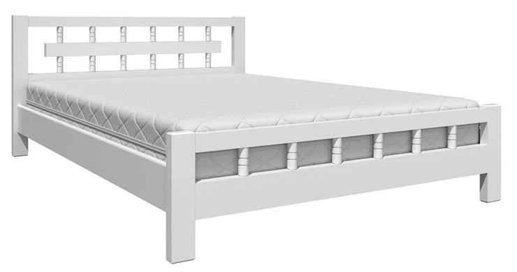 Спальная кровать Натали-5 (Белый Античный) 140х200 в Лангепасе - изображение 1