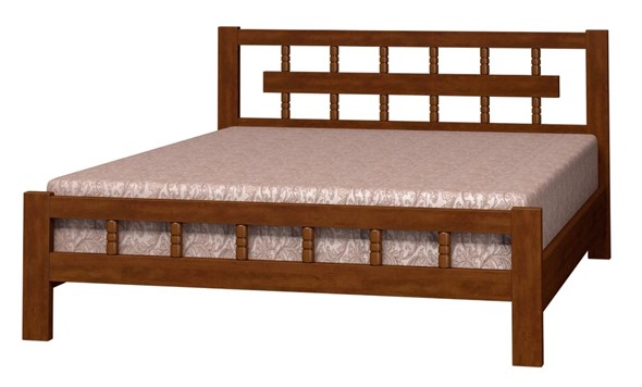 Кровать двуспальная Натали-5 (Орех) 160х200 в Лангепасе - изображение
