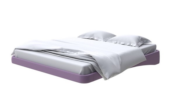 Парящая кровать 2-спальная 160х200, Экокожа (Слива) в Лангепасе - изображение