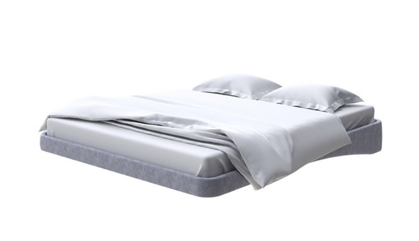 Парящая кровать 2-спальная 160х200, Флок (Бентлей Серый космос) в Лангепасе - изображение