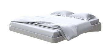 Парящая кровать 160х200, Искусственная шерсть (Лама Светло-серый) в Лангепасе