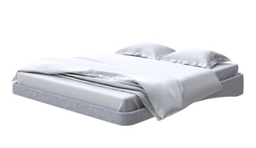 Парящая кровать 160х200, Рогожка (Levis 83 Светло-Серый) в Нягани