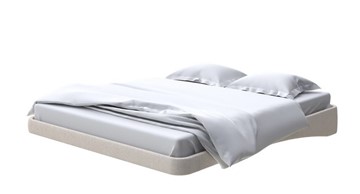 Парящая кровать 2-спальная 160х200, Рогожка (Savana Milk) в Сургуте