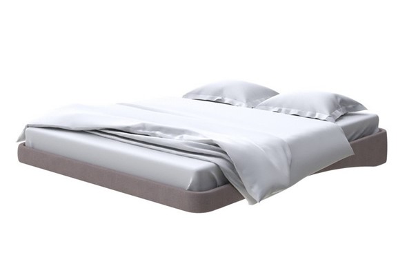 Парящая кровать 2-спальная 160х200, Рогожка (Тетра Мраморный) в Лангепасе - изображение