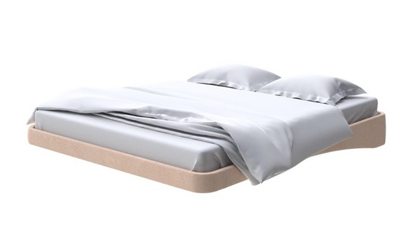 Парящая кровать 160х200, Велюр (Casa Бежевый) в Урае - изображение