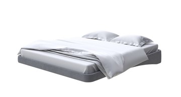 Кровать парящая 160х200, Велюр (Ultra Мокрый асфальт) в Лангепасе