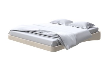 Парящая кровать 160х200, Велюр (Ultra Песочный) в Урае
