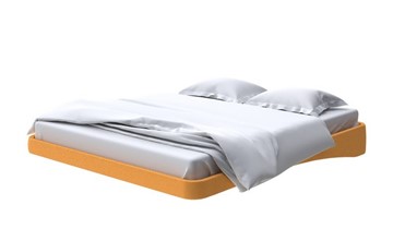 Кровать двуспальная парящая 180х200, Велюр (Scandi Cotton 18 Шафран) в Сургуте