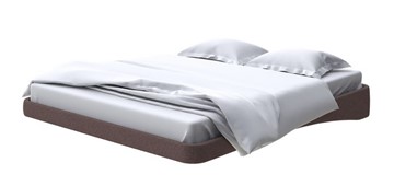 Кровать парящая 200х200, Искусственная шерсть (Лама Шоколад) в Когалыме