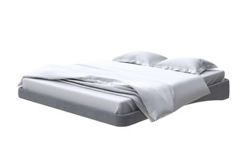 Парящая кровать 2-спальная 200х200, Велюр (Ultra Мокрый асфальт) в Урае
