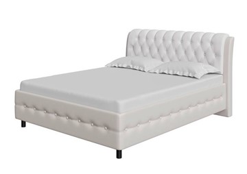 Полутороспальная кровать Como (Veda) 4 140х200, Экокожа (Кремовый с белым) в Лангепасе