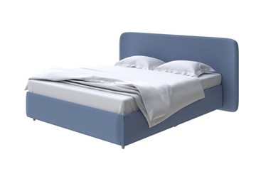 Кровать с бельевым ящиком Lorena 160x200, Велюр (Scandi Cotton 22 Морская гроза) в Лангепасе