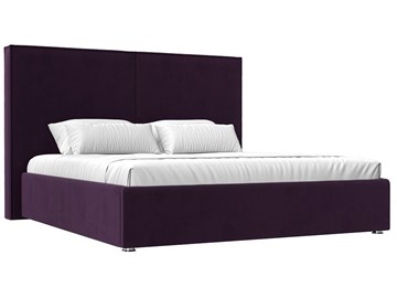 Кровать с подъемным механизмом Аура 160, Фиолетовый (Велюр) в Когалыме
