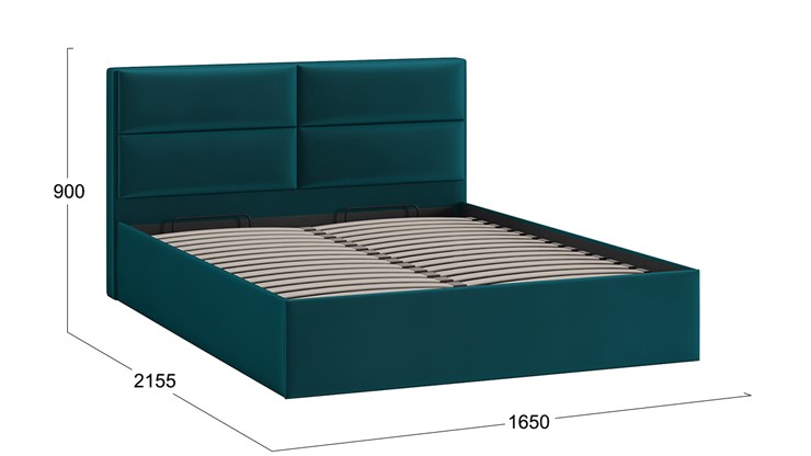 Кровать с подъемным механизмом Глосс Тип 1 (Велюр Confetti Izumrud) в Нижневартовске - изображение 1