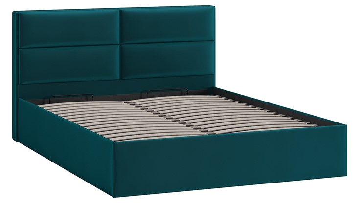 Кровать с подъемным механизмом Глосс Тип 1 (Велюр Confetti Izumrud) в Нягани - изображение 2