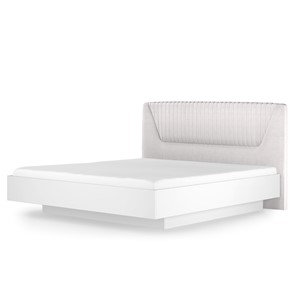 Кровать с механизмом полуторная Марсель-11 (Белый, ткань Catania white) 1400 в Лангепасе
