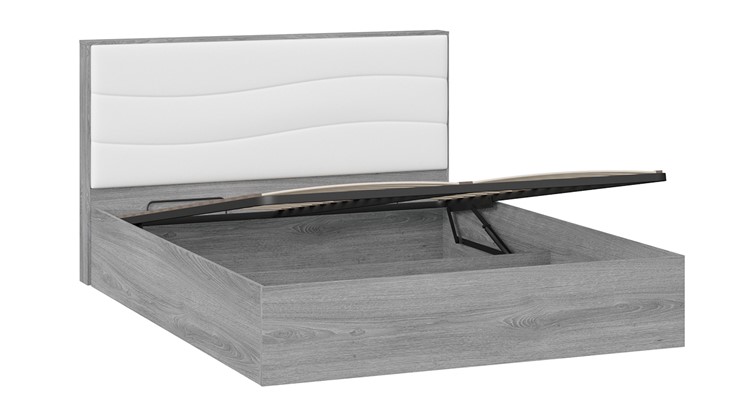 Кровать с подъемным механизмом Миранда тип 1 (Дуб Гамильтон/Белый глянец) в Урае - изображение 3