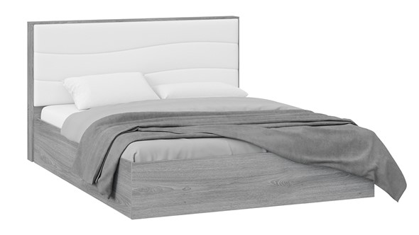 Кровать с подъемным механизмом Миранда тип 1 (Дуб Гамильтон/Белый глянец) в Сургуте - изображение