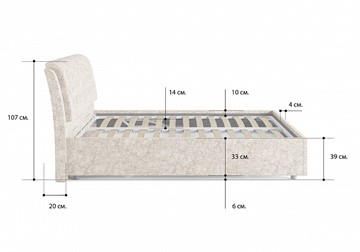 Кровать с подъемным механизмом Olivia 80х200 в Лангепасе - предосмотр 4