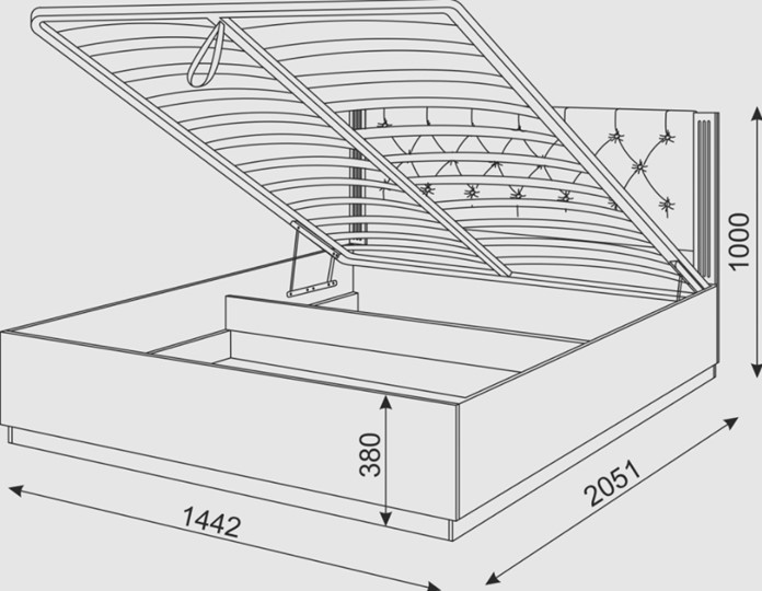 Кровать с подъемным механизмом Тиффани М26 в Лангепасе - изображение 4