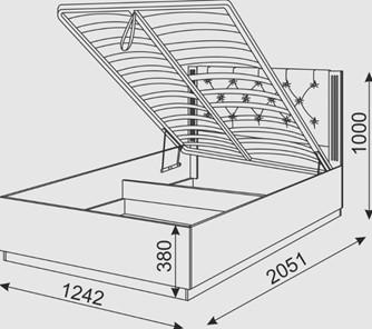 Кровать 1-спальная с механизмом Тиффани М27 в Советском - предосмотр 4