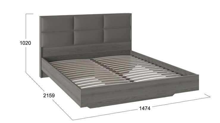 Кровать с мягким изголовьем Либерти, Хадсон/Ткань Грей СМ-297.01.003 в Сургуте - изображение 1