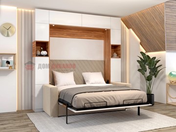 Кровать-шкаф с диваном DetalMaster Аделина 1400х2000 в Сургуте
