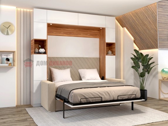 Кровать-шкаф с диваном Аделина 1600х2000 в Когалыме - изображение