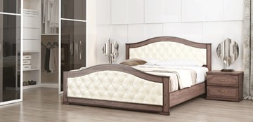 Кровать 2-спальная Стиль 1, 160х190, кожзам, с основанием в Когалыме
