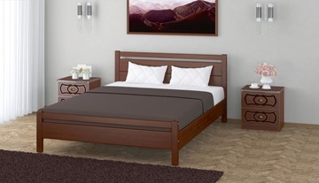 Спальная кровать Вероника-1 (Орех) 90х200 в Нягани