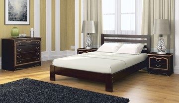 Двуспальная кровать Вероника (Орех Темный) 160х200 в Урае