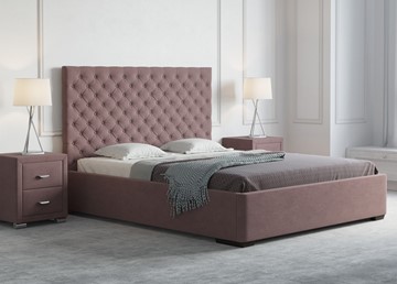 Кровать 2-спальная Modena 160x200, Искусственная шерсть (Лама Шоколад) в Лангепасе