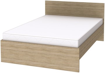 Кровать полуторная K14 с основанием, цвет Дуб Сонома в Урае