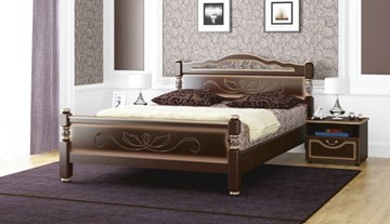 Спальная кровать Карина-5 (Орех Темный) 120х200 в Лангепасе