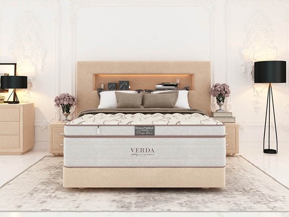 Спальная кровать Smart Compact/Podium M 160х200, Флок (Велсофт Бежевый) в Лангепасе - изображение