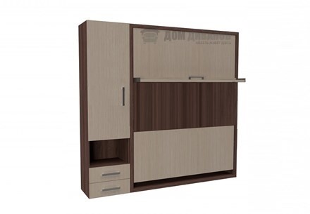 Кровать-трансформер Smart (ШЛ+К 1600), шкаф левый в Урае - изображение