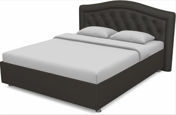 Кровать двуспальная Луиза 1600 с основанием (Nitro Brown) в Пыть-Яхе
