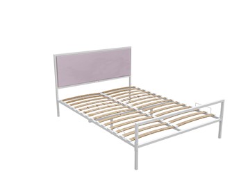 Кровать Сапфир с ортопедическим основанием 1200x2000 (Белый муар) в Лангепасе
