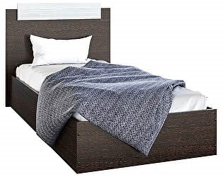 Спальная кровать Эко 900 ЛДСП, Венге/Сосна в Сургуте