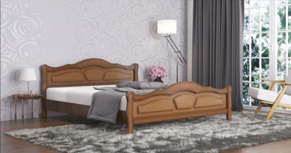Двуспальная кровать Легенда 160*200 с основанием в Сургуте - изображение