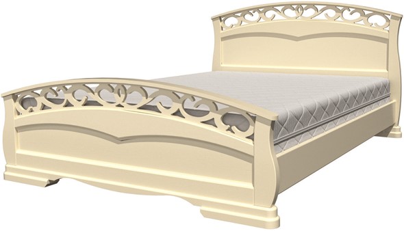 Полутороспальная кровать Грация-1 (слоновая кость) 140х200 в Лангепасе - изображение