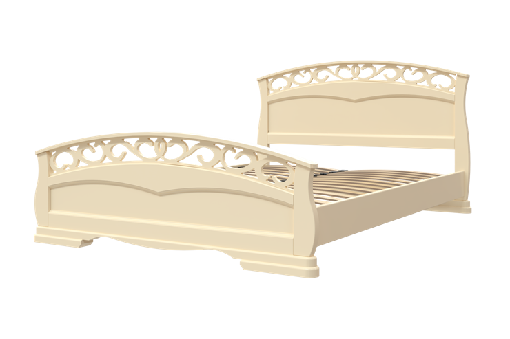Полутороспальная кровать Грация-1 (слоновая кость) 140х200 в Пыть-Яхе - изображение 1